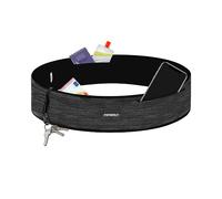 Formbelt® pancia sport borsa con chiusura a zip, cinghia corrente per Mobile Smartphone, iPhone 8 8 plus X 7 plus + Samsung Galaxy S-7 S8 viaggio marsupio (grigio chiazzato, L)