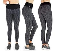 Formbelt® Pantaloni da Corsa e da Yoga da Donna, con Tasca Lungo i Leggings Elasticizzati e Aderenti Dove Mettere Lo Smartphone, l'iPhone, Il Cellulare e Le Chiavi (Nero-Grigio S)