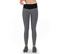 Formbelt® Pantaloni da Corsa e da Yoga da Donna, con Tasca Lungo i Leggings Elasticizzati e Aderenti Dove Mettere Lo Smartphone, l'iPhone, Il Cellulare e Le Chiavi (Grigio S)