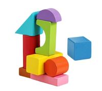 Forme 3D per l'insegnamento - 9 pezzi giocattoli in legno - Forme geometriche in legno - Set di apprendimento matematico per studenti insegnanti bambini | Set di geometria educativa