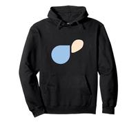 Forme Astratte Azzurro e Sabbia - Stile Minimal Felpa con Cappuccio