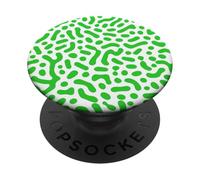 Forme astratte carine retrò in verde e bianco PopSockets PopGrip Adesivo