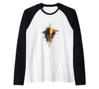 Forme astratte con Colori Forti Stile Urbano Moderno Maglia con Maniche Raglan