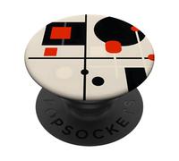 Forme astratte geometriche minimaliste grafiche moderne a griglia PopSockets PopGrip Adesivo