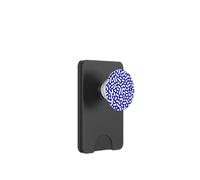 Forme astratte in stile retrò blu e bianco PopSockets PopWallet per MagSafe