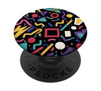 Forme astratte retrò anni '80 90 design geometrico Memphis PopSockets PopGrip Adesivo