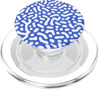 Forme astratte retrò in blu e bianco PopSockets PopGrip per MagSafe