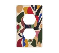 Forme colorate Organiche Moderno Astratto Presa Copertura Interruttore Della Luce Decorativo 1 Gang Piastra Da Parete per Cucina Camera Bagno Dimensioni 7x11.4cm