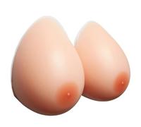 Forme Del Seno In Silicone Nero GG Cup, 1 Paio Di Inserti For Potenziamento Reggiseno, Protesi For Mastectomia For Transgender E Crossdresser(Nude,B Cup)