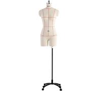 Forme di abiti da cucire Torso di manichino, manichino da sarta for la parte superiore del corpo, schiuma for contenere manichini e display di abbigliamento(Wheel Stand,88)