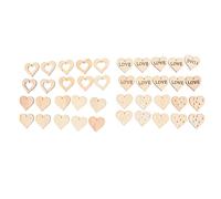 Forme di cuore in legno non finite, 40 pezzi grezzi artigianali fai da te rustici naturali per segnalibri fatti a mano, etichette regalo e decorazioni per la casa