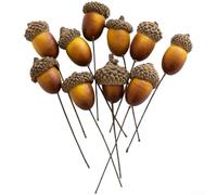 Forme di ghianda in materiale a bolle con asta, progettate per artigianato natalizio fatto a mano e decorazioni stagionali per alberi e ghirlande (D)