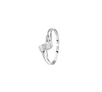 forme di Lucchetta - Anello con Zaffiri 0.06cts in Oro Bianco 14 carati | Misure dalla 10 alla 20, 20, Anelli d'Oro per Donna - Gioiello Made in Italy