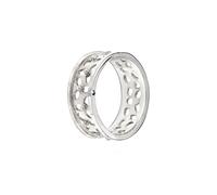 forme di Lucchetta - Anello Uomo con Diamante Nero in Argento Sterling 925 - Fascia Larga misura da 17 a 30 - Design Elica Mare, 19 | Gioielli per Lui | Anelli d'Argento Maschili | Made in Italy