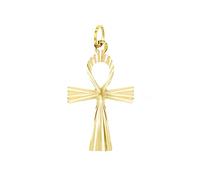 forme di Lucchetta - Ankh Ciondolo Croce Egitto - Chiave della Vita in Oro Giallo 14k, Charms e Ciondoli Unisex per Collana Uomo Donna fino a 4mm