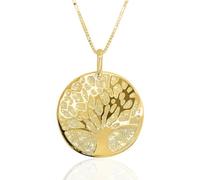 forme di Lucchetta - Ciondolo Medaglia Albero della Vita in Oro Giallo