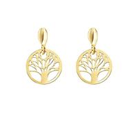 forme di Lucchetta - Orecchini Albero della Vita 9 carati in Oro Giallo - Pendenti Leggeri, Orecchini Donna d'Oro Vero