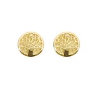 forme di Lucchetta - Orecchini Albero della Vita in Oro Giallo 14K - Eleganti e Fini, Orecchini Donna d'Oro Vero