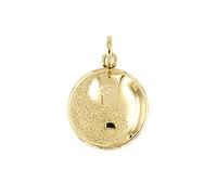 forme di Lucchetta - Piccolo Ciondolo Yin Yang in Vero Oro, simbolo di Amicizia Equilibrio e Armonia, Charms e Ciondoli per Catenina (fino a 4mm) per Donna Ragazza