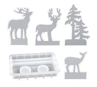 Forme Di Natale in Silicone, Forme Di Silicone 'albero Di Natale in Alci a 5 Parti -Sonda Candle Di Sapone Epossio Resina Proprio Decorazione Ornaggio Di Ornneggio | Artigianato Per Artigian