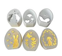 Forme di Pasqua in resina epossidica, forme orientali in silicone | 6 volte materiale morbido di lepre uova di Pasqua cava di Pasqua | in silicone pendente, forme di resina o di, forme di