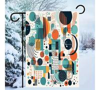 Forme e curve Bandiera da giardino 30,5 x 45,7 cm, double face, decorazione primaverile per casa, cortile stagionale, bandiera esterna per vacanze e decorazioni esterne