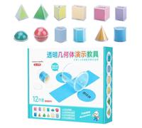 Forme geometriche - 9,84x8,07x2,17 pollici Forme 3D per l'insegnamento e manipolazioni matematiche, materiale didattico per l'aula scolastica domestica per ragazzi e ragazze di età superiore a 3 anni