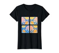 Forme Geometriche astratte Moderne della metà del secolo retrò Maglietta con Stampa Grafica Economica, Donna, Nero, XL