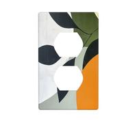 Forme geometriche astratte verde giallo copertura interruttore luce copertura decorativa 1 banda piastra da parete per cucina stanza bagno dimensioni 7x11,4 cm