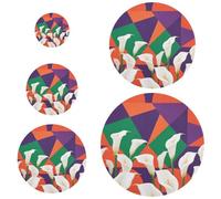 Forme geometriche colorate calle bianche 5 pezzi copertura per spazzola elastica in 5 dimensioni coperture per alimenti per macedonia di frutta ecologica