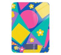 Forme geometriche colorate fiori gialli spezie mini bilancia alimentare 5 kg/5 g, bilancia portatile per grammi e once con 4 unità per perdita di peso perdita di peso Keto bascula digitale de peso