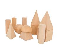 Forme Geometriche in Legno Mattoncini Educativi per Bambini Che Imparano Forme 3D Giocattolo Matematico per Migliorare la Concentrazione e il Pensiero Logico, per gli Insegnanti per (12PCS)