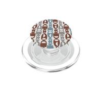 Forme geometriche moderne di metà secolo totem - marrone, blu PopSockets PopGrip per MagSafe