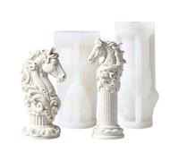Forme In Resina Per Animali Set Da 2 In Silicone 3D Testa Di Cavallo Su