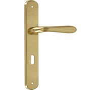 COPPIA MANIGLIE MANIGLIA CROMO SATINATO CON PLACCA MM.85 PORTE INTERNE FORO YALE