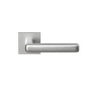 Forme Maniglie con rosetta quadrata per porte interne, Finitura Cromo satinato,