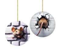 Forme natalizie per artigianato, ornamento da appendere all'auto, ornamento a forma di uccello acquatico, in legno, ornamenti natalizi da appendere per albero e accessori per auto (D, taglia unica)