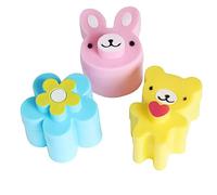 Forme per alimenti per bambini | 3 pezzi per fare il pane Onigiri - Carino orso fiore coniglio forma cibo grado biscotto fai da te forniture per bambini Delr