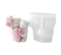 Forme per candele,a facile sformatura per orsetti coppia | in silicone romantici - Per cera, resina, epossidica, argilla, sapone, caramelle, cioccolato, decorazioni casa, matrimoni, feste