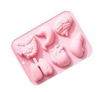 Forme per del corpo: silicone per , polmoni intestinali del fegato del cuore del cervello stomaco di caramelle | Simulazione di 6 cavità di umani past