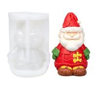 Forme per le di Natale Babbo Natale 3D riutilizzabile | Creativi in Resina per Feste Natalizie Per Resina Argilla Sapone Cioccolato Torta Caramelle E Candela
