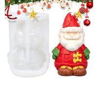 Forme per le di Natale Forma 3D Babbo Natale Antiaderente In Silicone | per aromatiche fai da te Per Resina Argilla Sapone Cioccolato Torta Caramelle E Candela