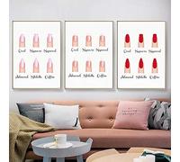 Forme per unghie Salone di bellezza Poster e stampe da parete Decorazioni Trucco Regali Guida ai tipi di unghie Quadri dipinti su tela Saloni per unghie 30x55cmx3pcs Senza cornice