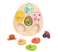 Forme puzzle, abilità motorie in legno, gioco di smistamento - per l'apprendimento precoce attività giocattolo educativo - per ragazze bambini scuola viaggi in viaggio in auto
