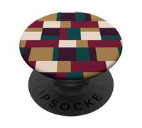 Forme rettangolari geometriche a blocchi di colore nei toni profondi del gioiello PopSockets PopGrip Adesivo