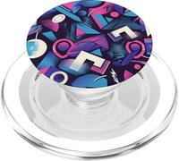 Forme sfumate retrò anni '80 '90 stile futuristico Memphis PopSockets PopGrip per MagSafe