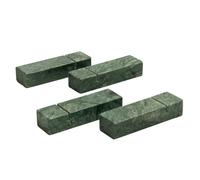 FORME STUDIO Poggia Posate in Marmo Verde Guatemala - Set 4 Pezzi Artigianali Made in Italy - Accessori tavola Eleganti con Taglio per Coltello - Design Minimal, Idea Regalo