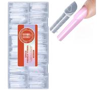 Forme trasparenti per unghie, con scala di misurazione, 150 pezzi, per francesi e tacchi a spillo professionali, per saloni di bellezza, forme trasparenti