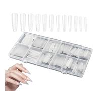 Forme Unghie, Estensioni Gel 240 Pezzi Unghie Finte Trasparenti Press-On ABS, Riutilizzabili Extra Lunghe Allungamento UnghiePer Salone Professionale DIY Acrilico Builder