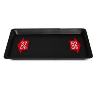 FORMEGOLOSE™, Teglia rettangolare estensibile 33x38/52 cm, Acciaio con rivestimento antiaderente, Nero